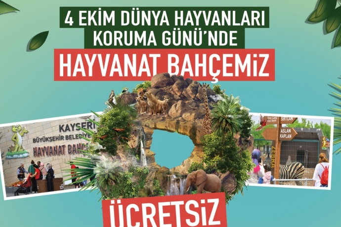 4 Ekim'de Hayvanat Bahesine giriler cretsiz