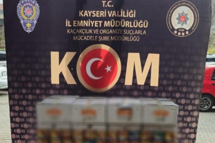 Kayseri'de 359 kilogram kaak ttn ele geirildi