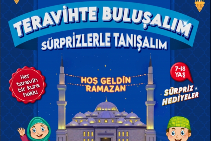 Talas’ta Çocuklar Teravihte Buluşuyor; Sürpriz Hediyelere Kavuşuyor.