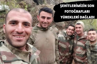 Şehit Askerlerin 5'inin Aynı Karede Yer Aldığı Fotoğraf Yürekleri Burktu